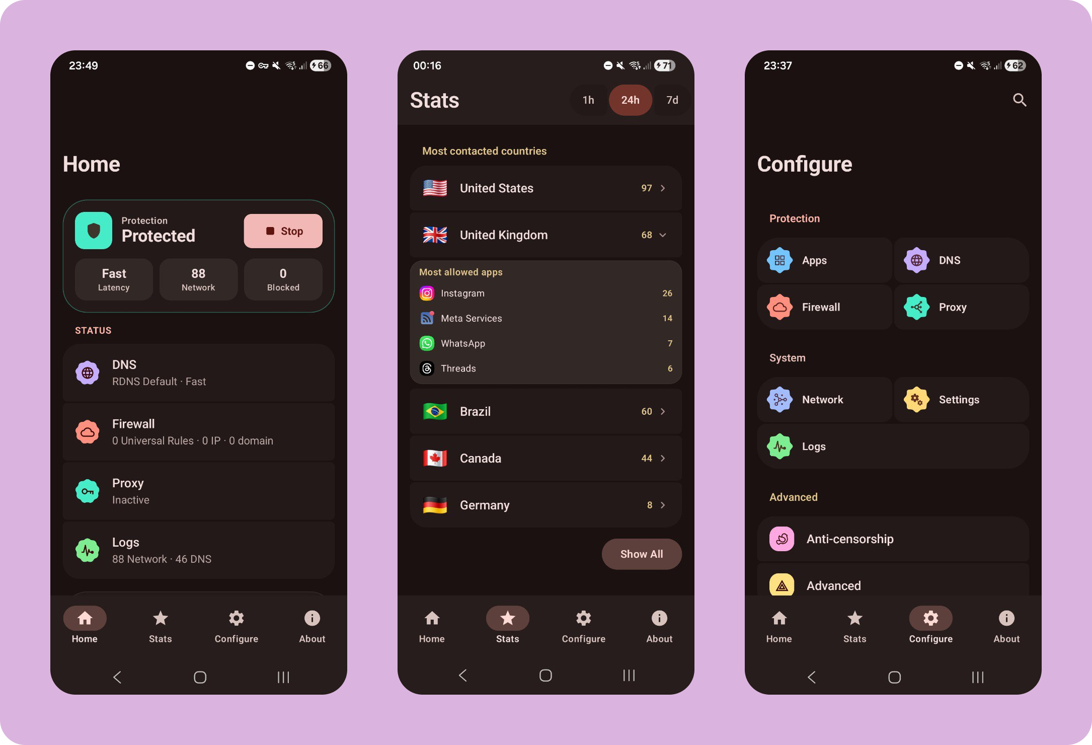 RethinkDNS showcase screenshot 1